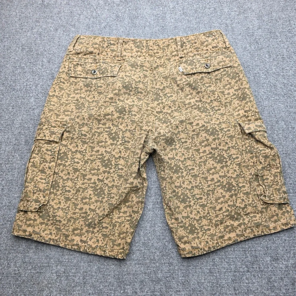 Levis Mens 34 Digital Camo Cargo Shorts Tan Brown Tactical Utility Cotton 12463